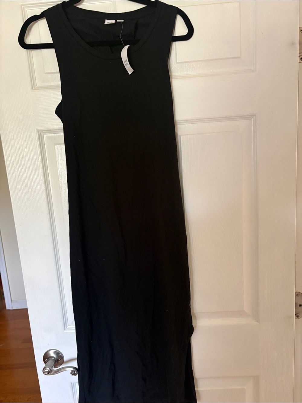 GAP Black Sleeveless Maxi Knit Dress